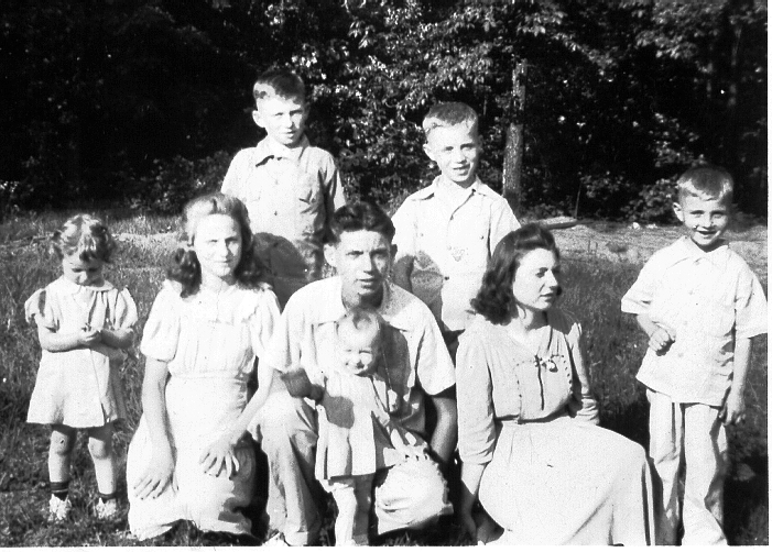 Photo of Mom with 7 of her siblings.